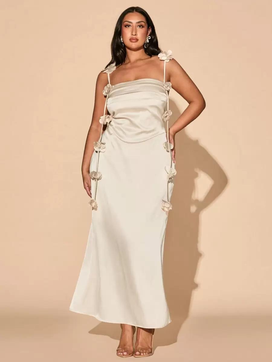 SHEIN BEŻOWA MAXI SUKIENKA S06__46