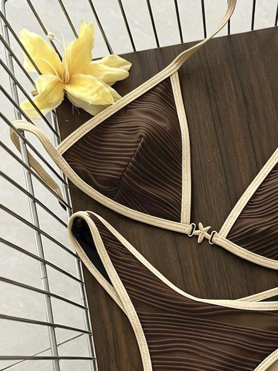 SWIM VCAY BRĄZOWY DWUCZĘŚCIOWY STRÓJ KĄPIELOWY S09__S