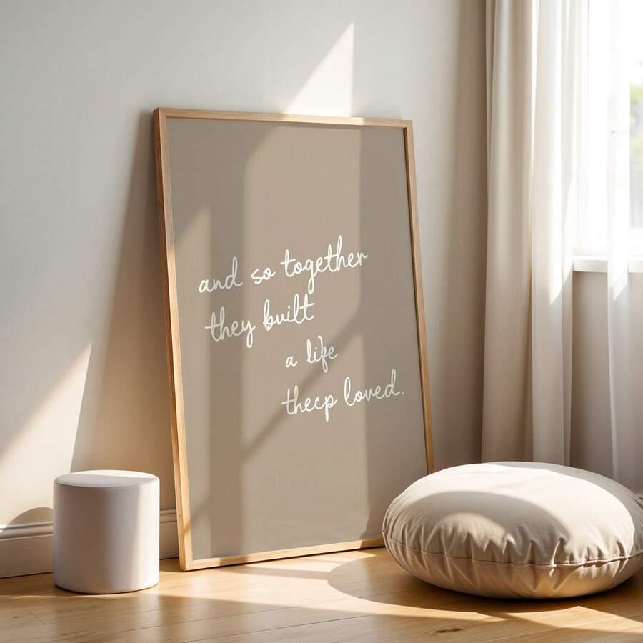 SHEIN BEŻOWY PLAKAT NA ŚCIANĘ S07__50X70