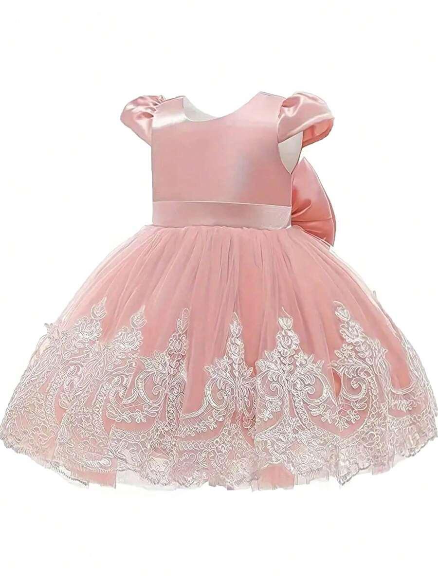 SHEIN RÓŻOWA SUKIENKA KOKARDA S06__80/86