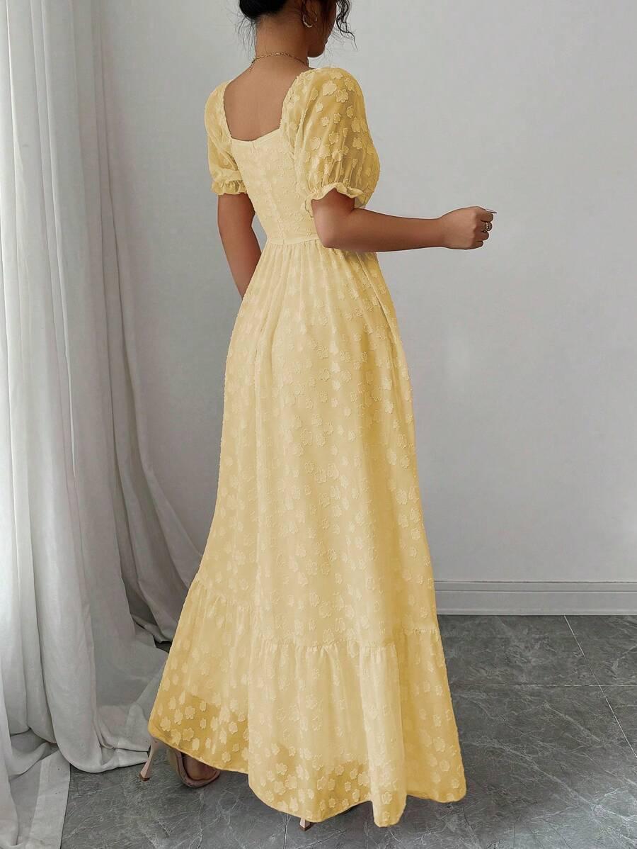 SHEIN ŻÓŁTA MAXI SUKIENKA S06__S