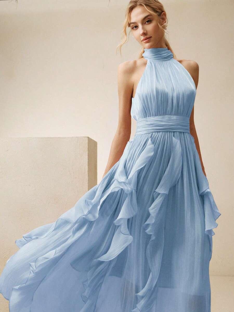 ANEWSTA NIEBIESKA MAXI SUKIENKA S06__XL