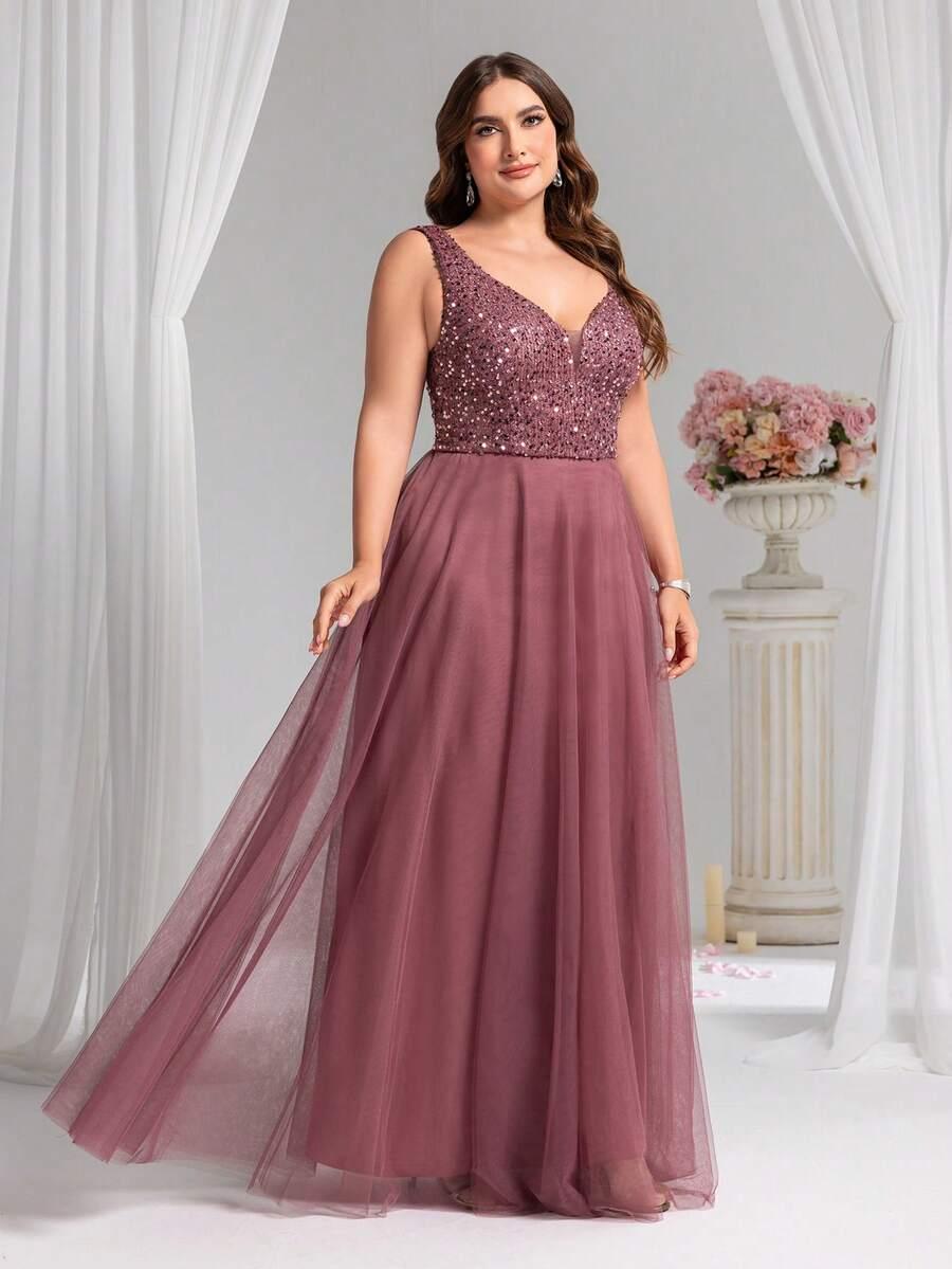 SHEIN RÓŻOWA MAXI SUKIENKA S06__52