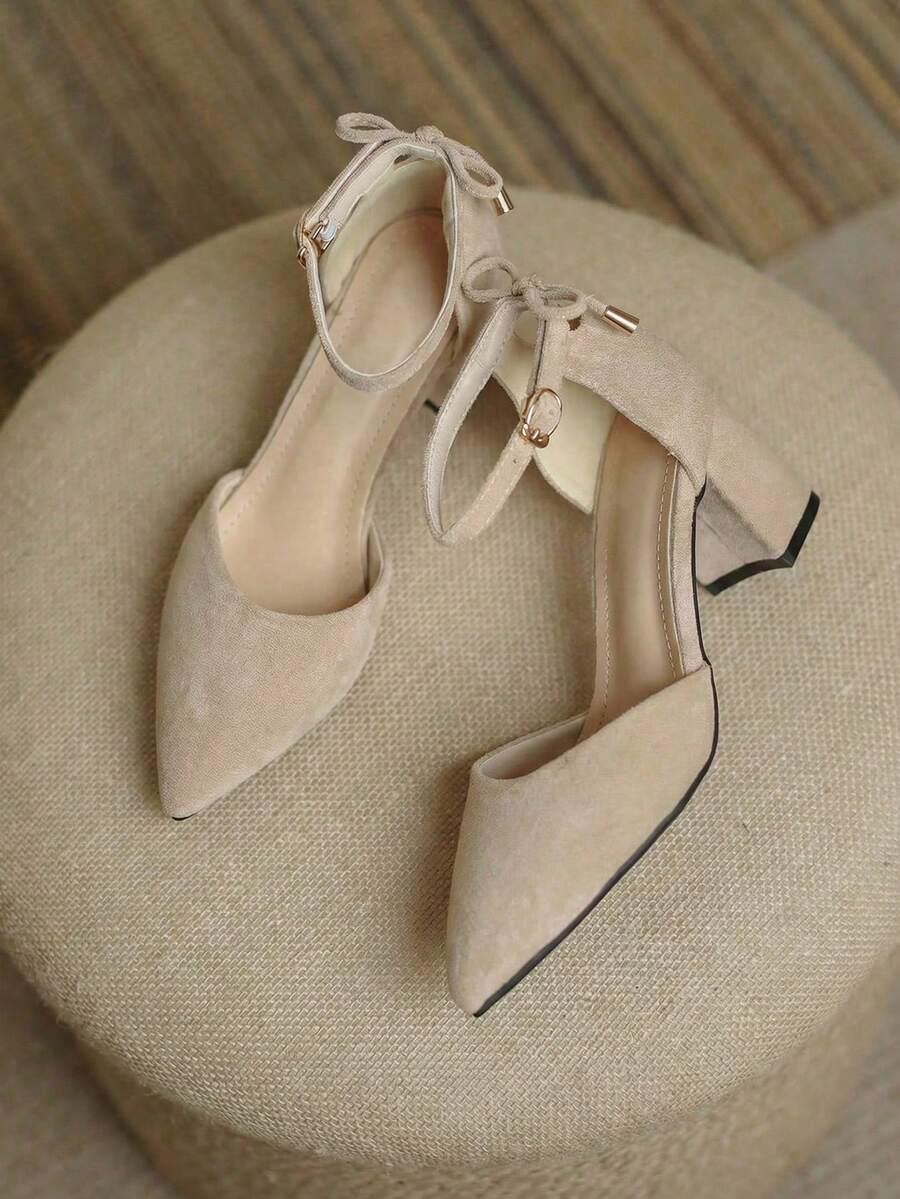 SHEIN BEŻOWE CZÓŁENKA KOKARDA S06__39,5