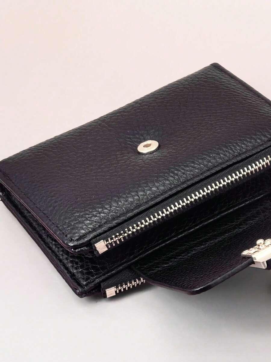 SHEIN CZARNY PORTFEL ZIP S07__12X2,5X9,5CM