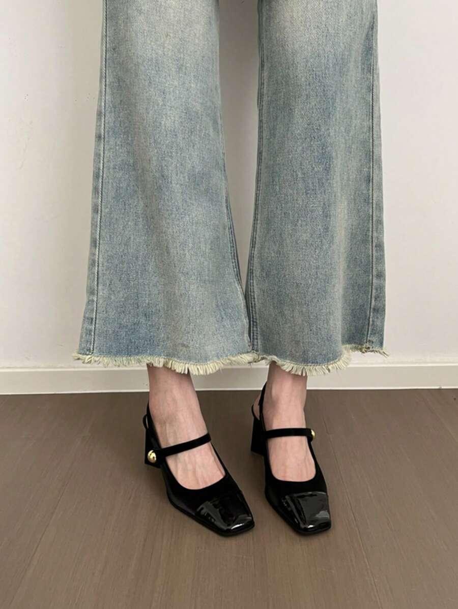 SHEIN CZARNE CZÓŁENKA OBCAS S06__40,5