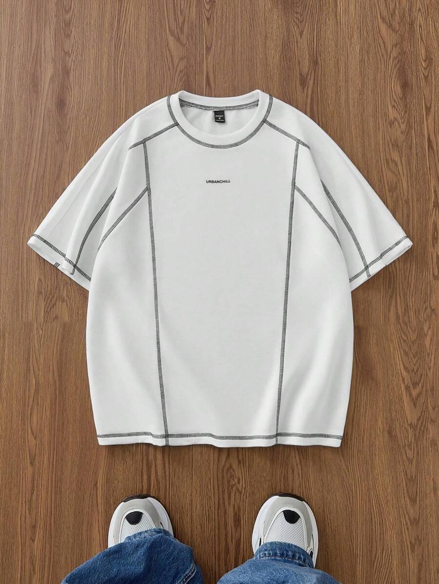 MANFINITY BIAŁY T-SHIRT KRÓTKI RĘKAW S06__L