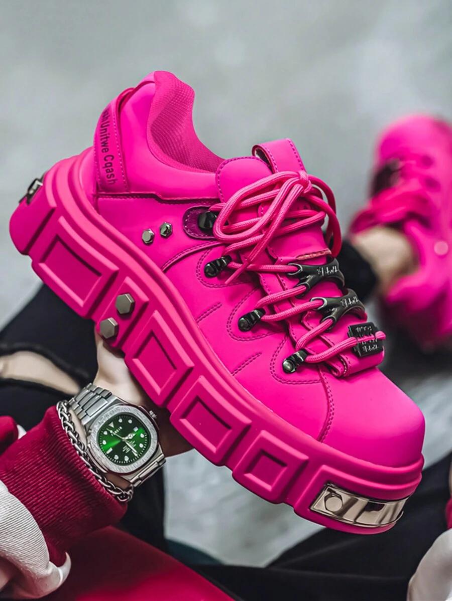 SHEIN RÓŻOWE BUTY SPORTOWE ZDOBIENIE S06__42
