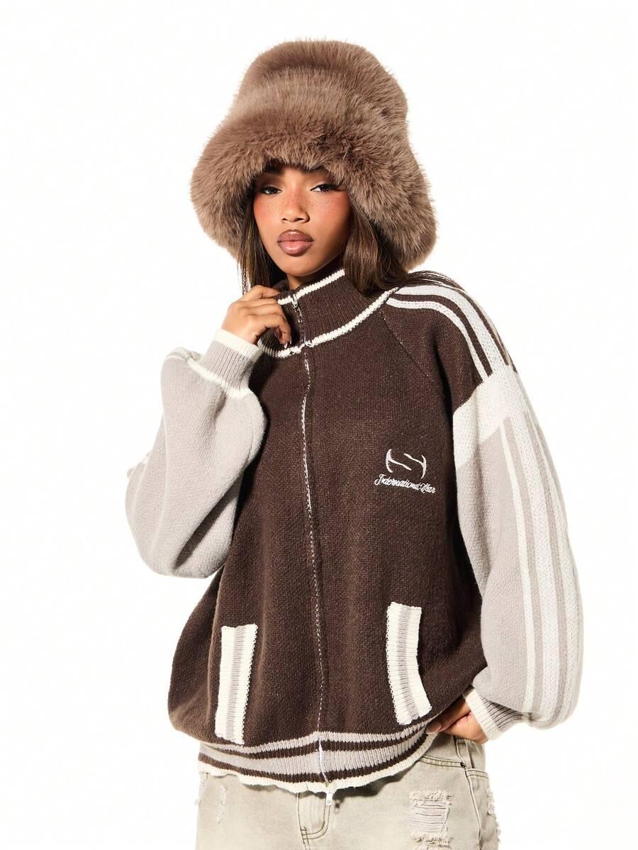 SUMWON DZIANINOWY SWETER OVERSIZE WZÓR S06__S