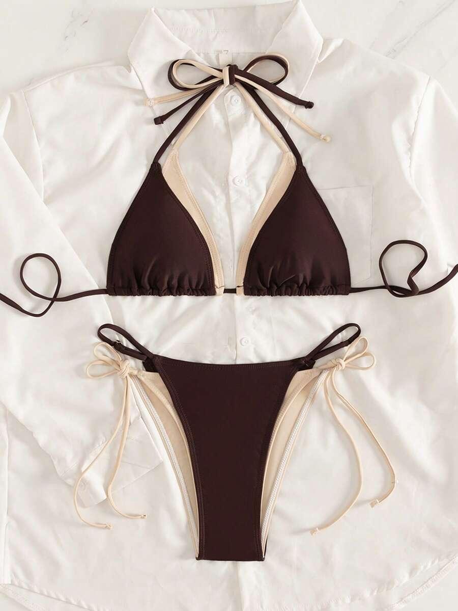 SHEIN DWUCZĘŚCIOWY STRÓJ KĄPIELOWY S09__XS