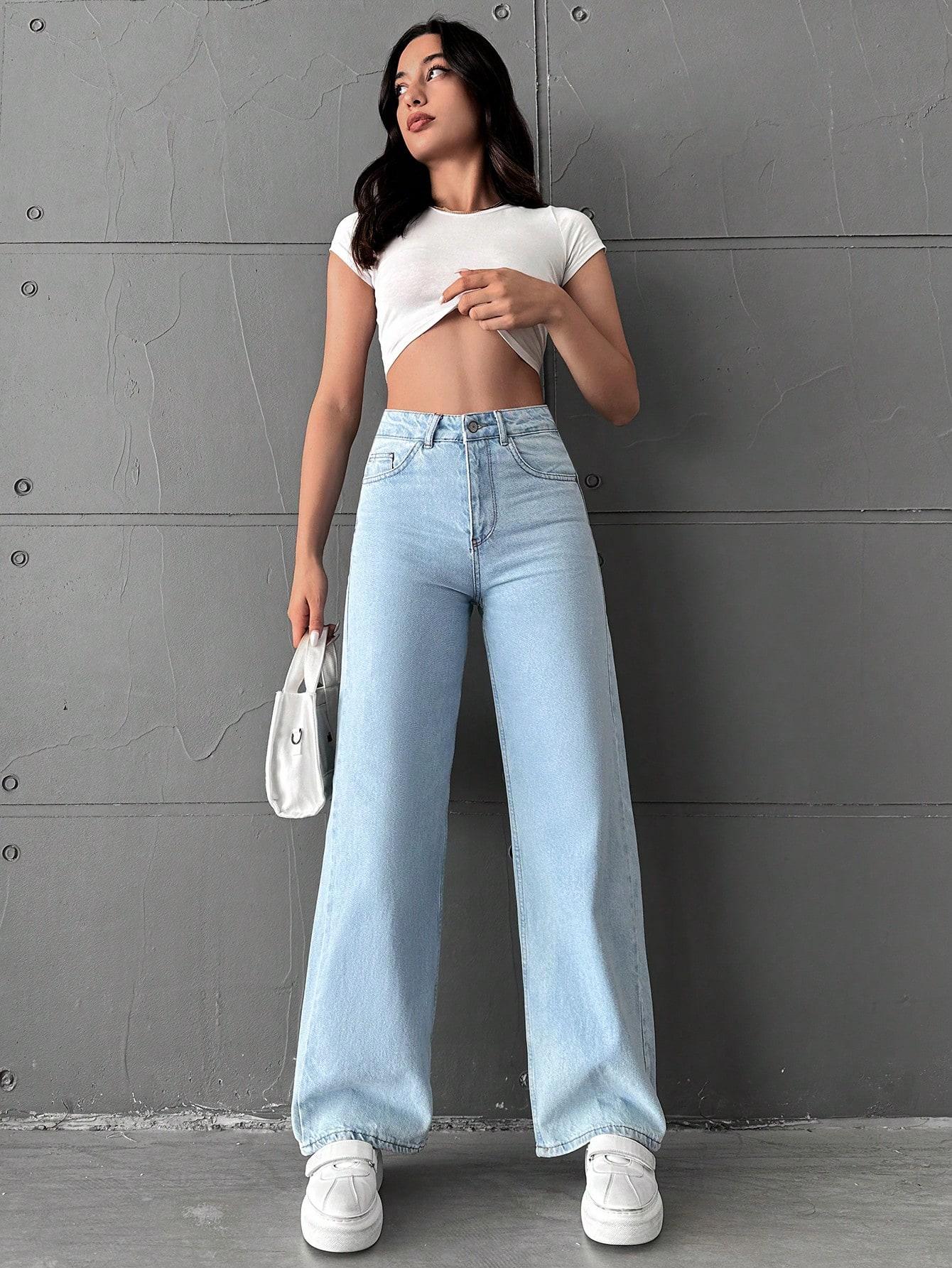 SHEIN SPODNIE JEANS WYSOKI STAN S06__M