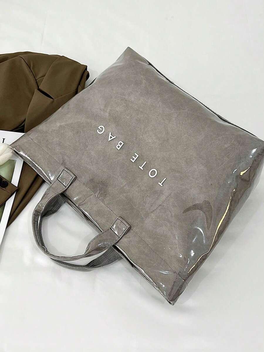 SHEIN TORBA NAPIS POŁYSK S07__36X31CM