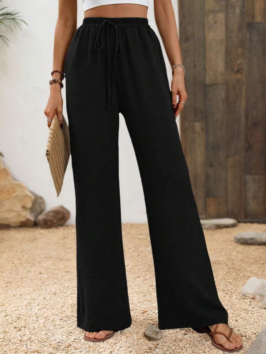 SHEIN CZARNE SPODNIE CASUAL S06__XS
