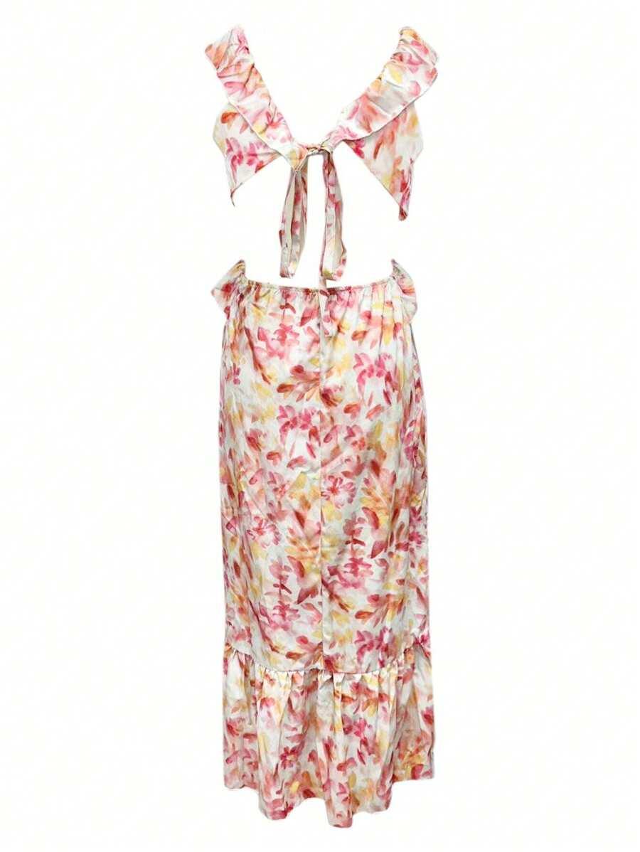 SHEIN MAXI SUKIENKA V-NECK S06__S