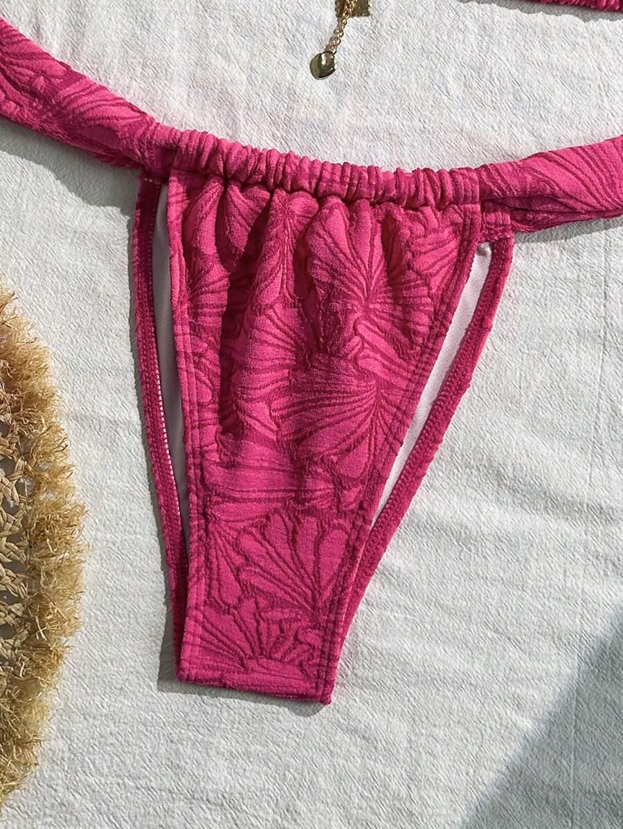 SHEIN RÓŻOWY DWUCZĘŚCIOWY STRÓJ KĄPIELOWY S09__XXS