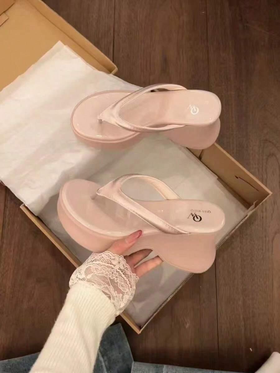 SHEIN RÓŻOWE KLAPKI JAPONKI S06__36