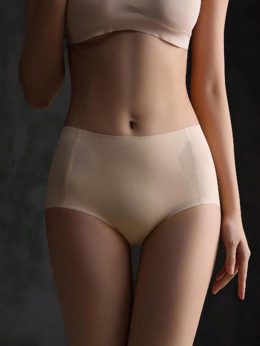 SHEIN BEŻOWE BEZSZWOWE MODELUJĄCE MAJTKI S06__S/M