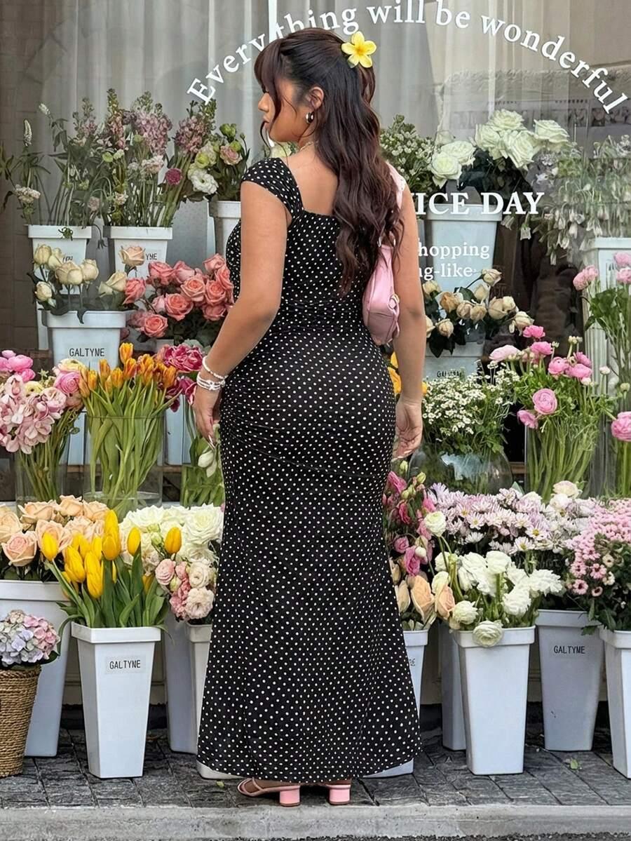 GALTYME SUKIENKA MAXI W GROSZKI S06__XXL