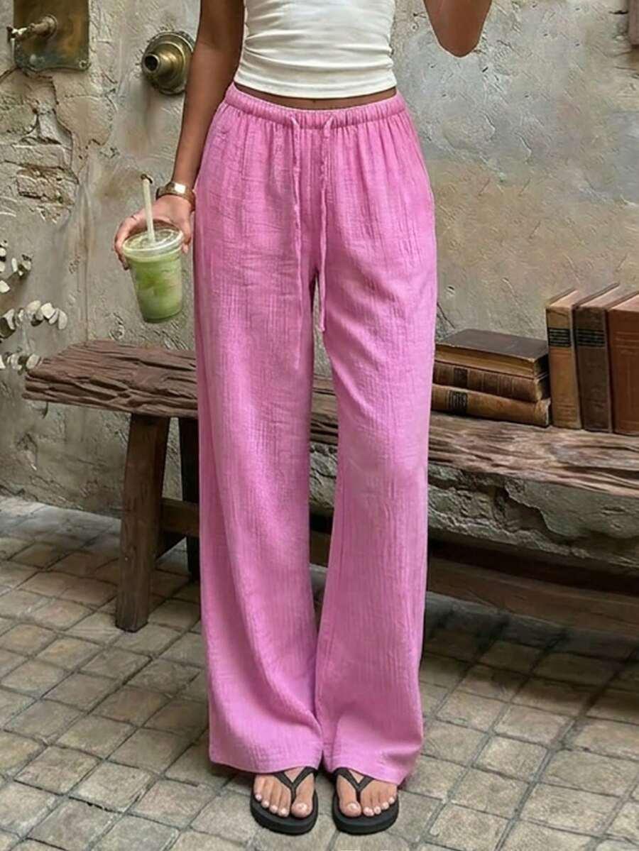 FAVEASE RÓŻOWE SPODNIE CASUAL S06__XXS