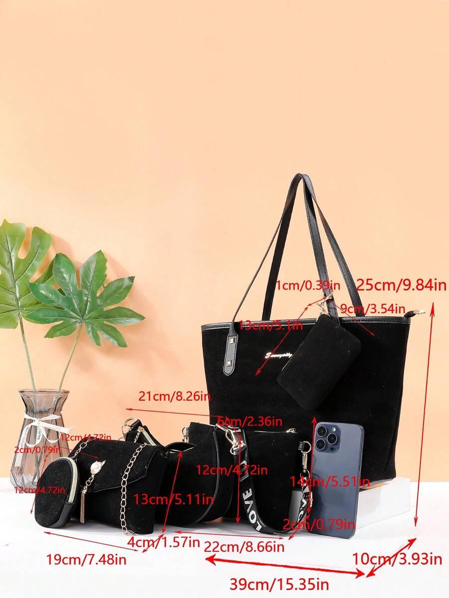 SHEIN CZARNA TOREBKA 5-PACK S07__40X24