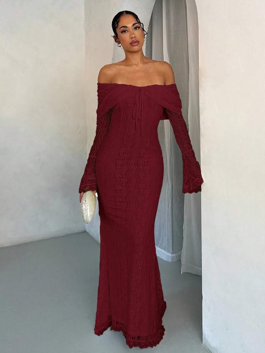 SHEIN BORDOWA MAXI SUKIENKA S06__XS