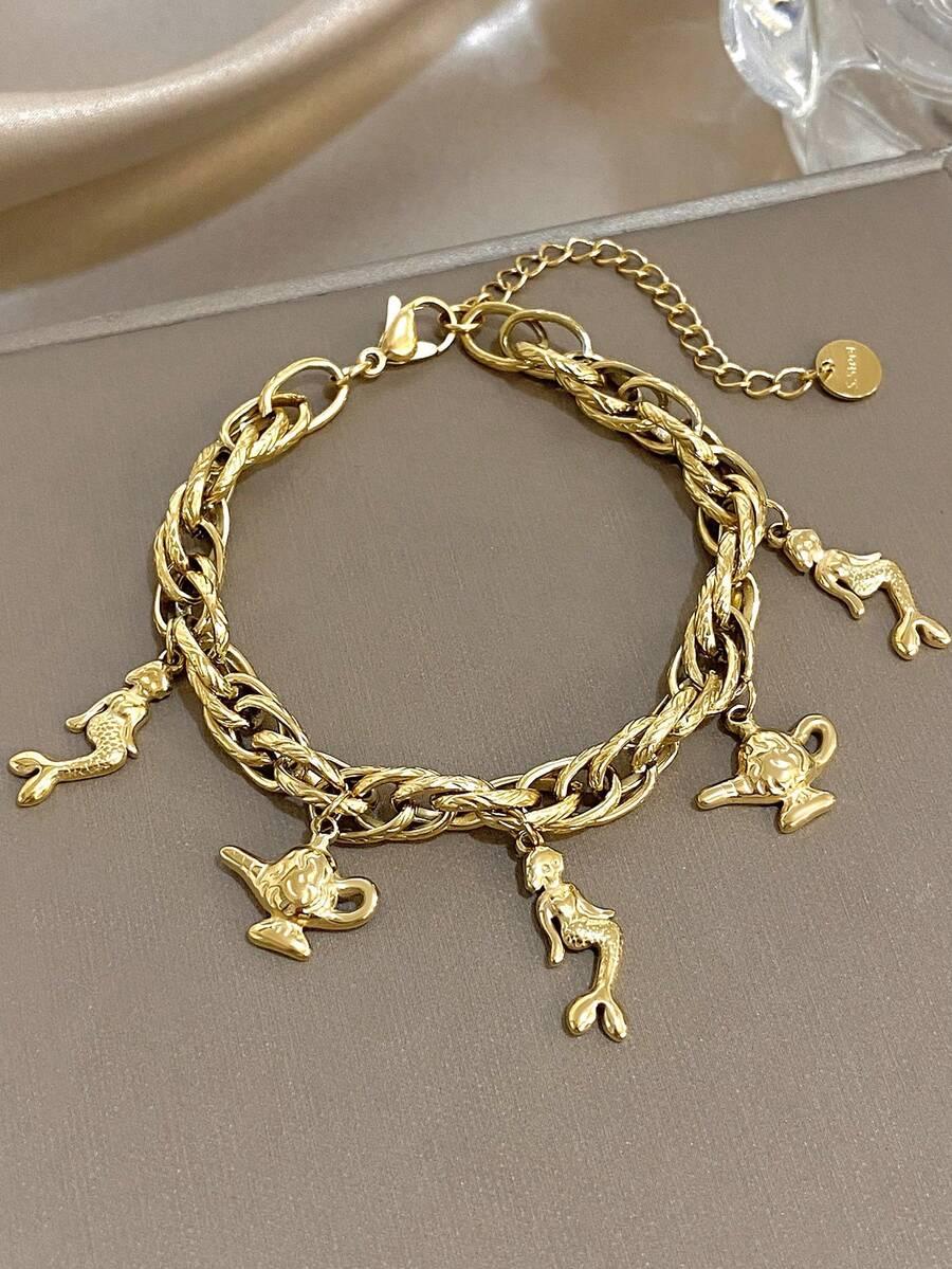 SHEIN ZŁOTA BRANSOLETKA ZAWIESZKI S07