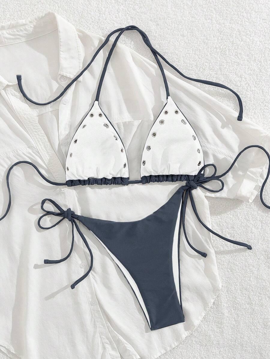 SHEIN DWUCZĘŚCIOWY STRÓJ KĄPIELOWY S09__S