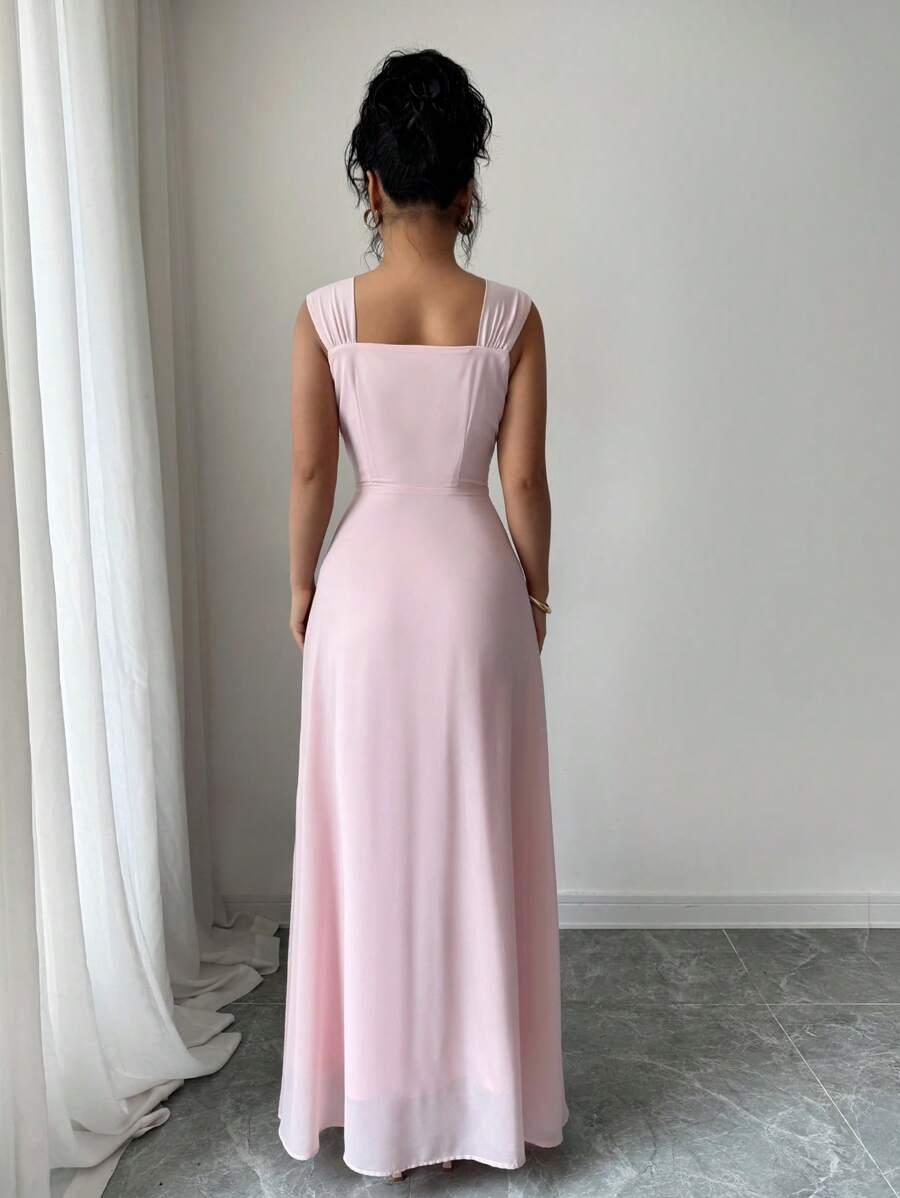 SHEIN RÓŻOWA MAXI SUKIENKA S06__M