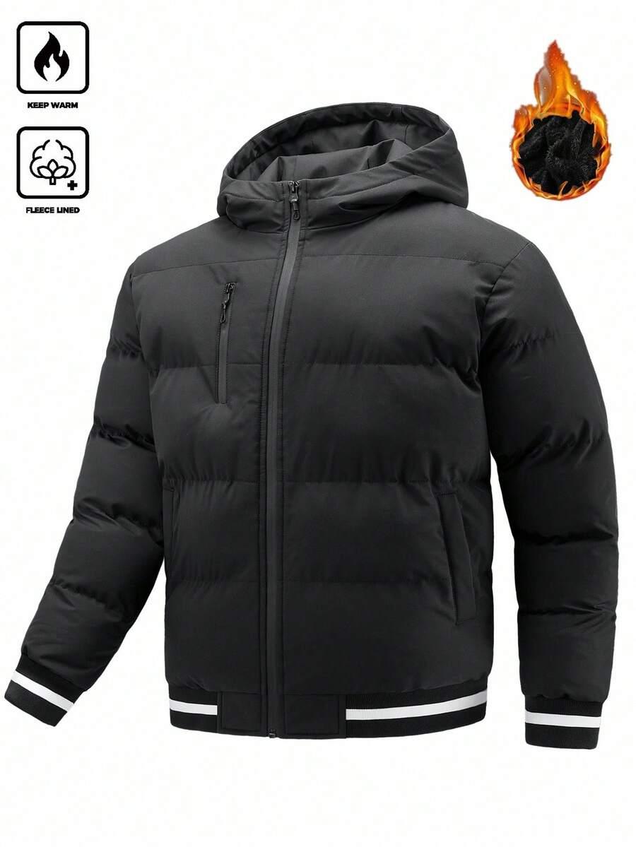 SHEIN CZARNA PIKOWANA KURTKA ZAMEK W01__M