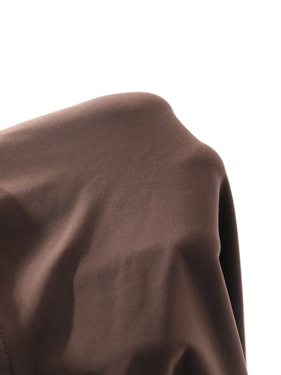 SHEIN BRĄZOWE SPODNIE CASUAL S06__XL