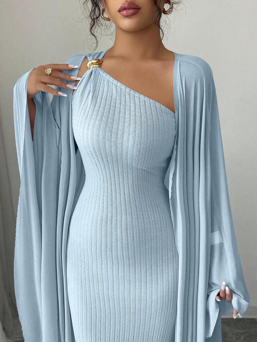 SHEIN NIEBIESKA MAXI SUKIENKA S06__XL