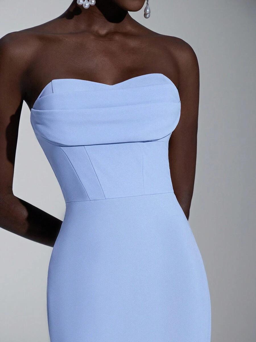 SHEIN NIEBIESKA MAXI SUKIENKA S06__S