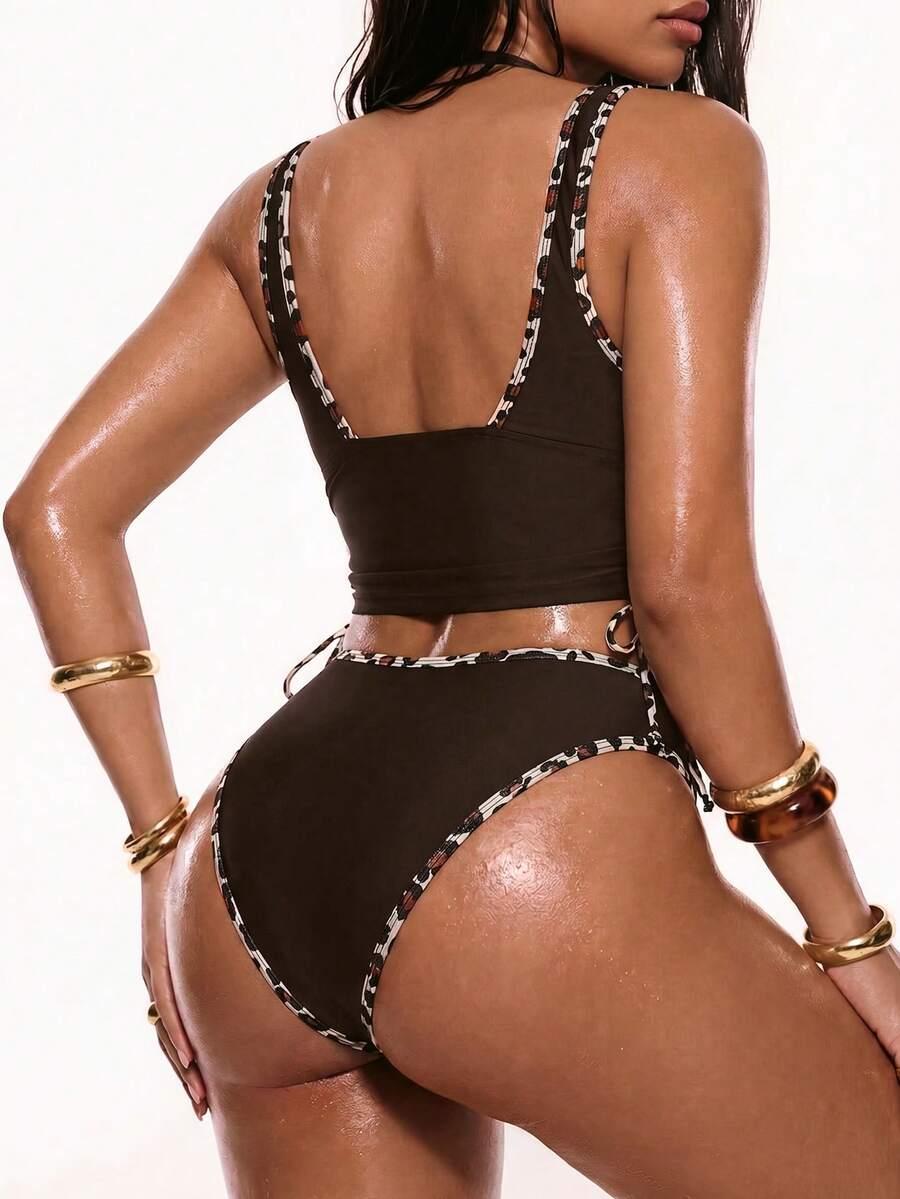 SHEIN BRĄZOWA GÓRA OD BIKINI S09__M
