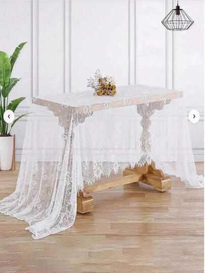 SHEIN BIAŁY BIEŻNIK KORONKA S07__75X300
