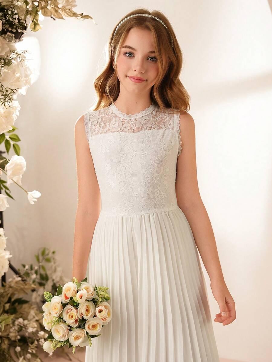 SHEIN BIAŁY KOMBINEZON KORONKA S06__146/152