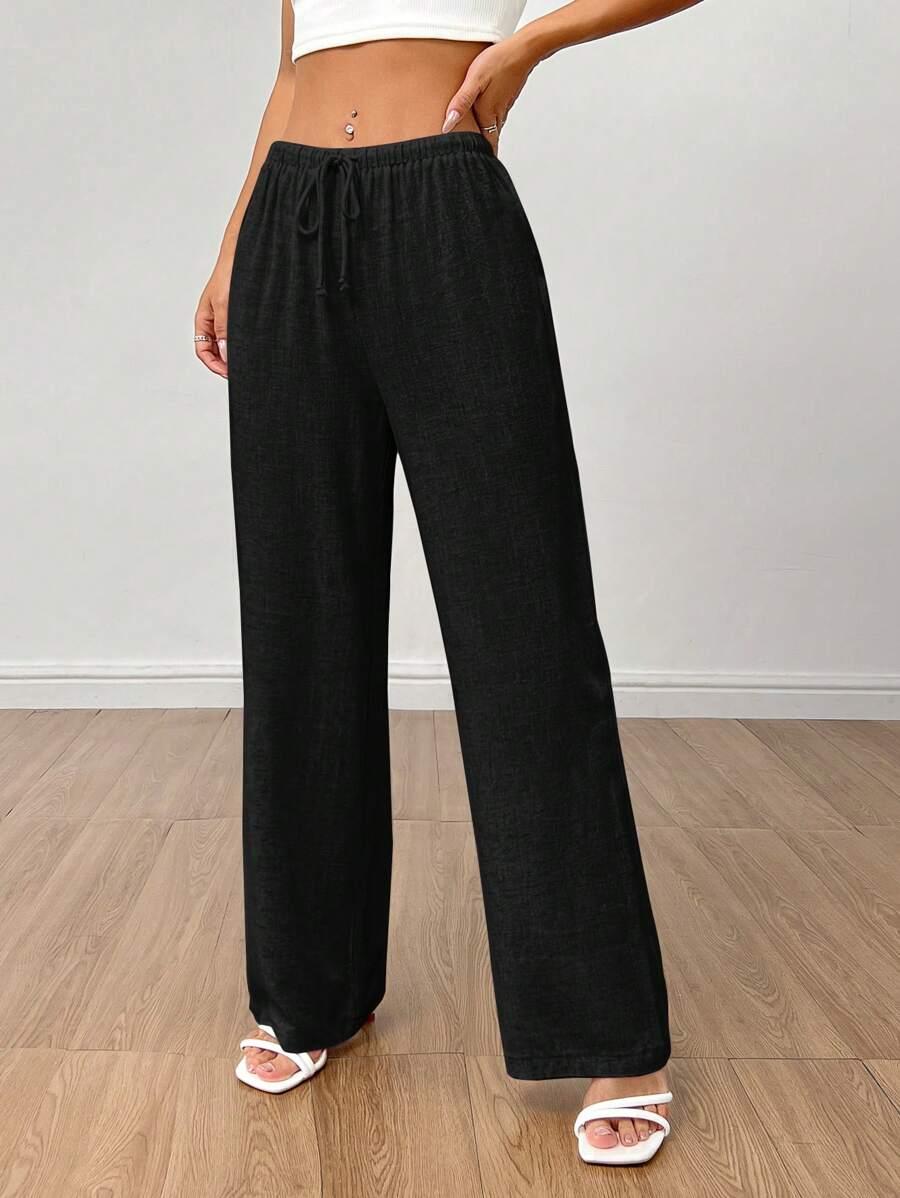 SHEIN CZARNE SPODNIE CASUAL