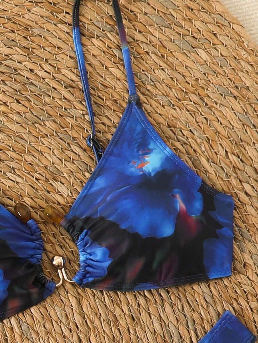 SHEIN DWUCZĘŚCIOWY STRÓJ KĄPIELOWY SPÓDNICA KOMPLET S09__S