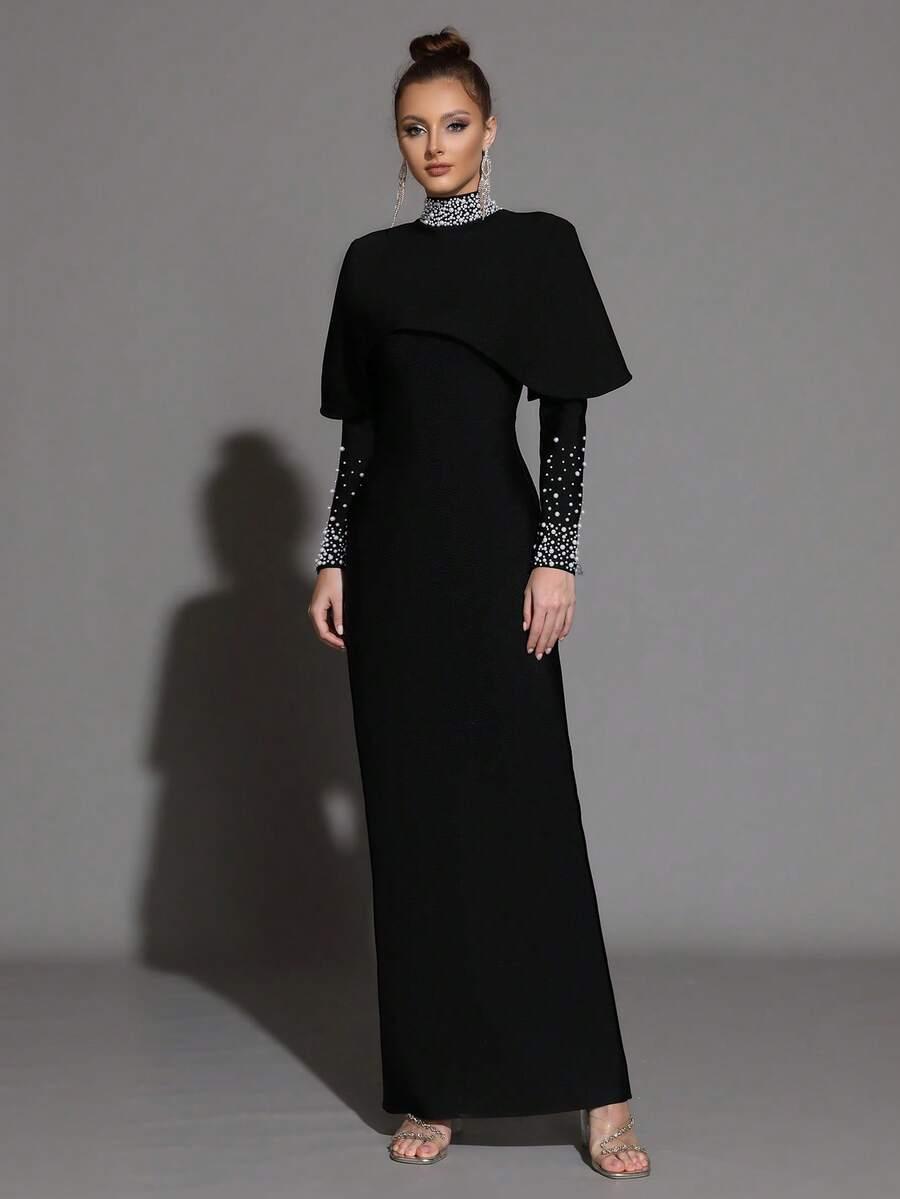 SHEIN CZARNA MAXI SUKIENKA S06__XL