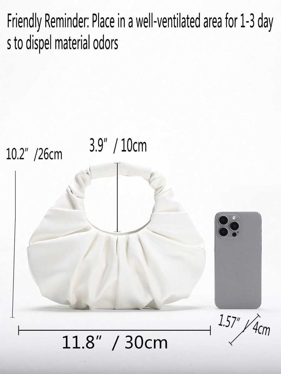 SHEIN BIAŁA TOREBKA MARSZCZENIA S07__30X26