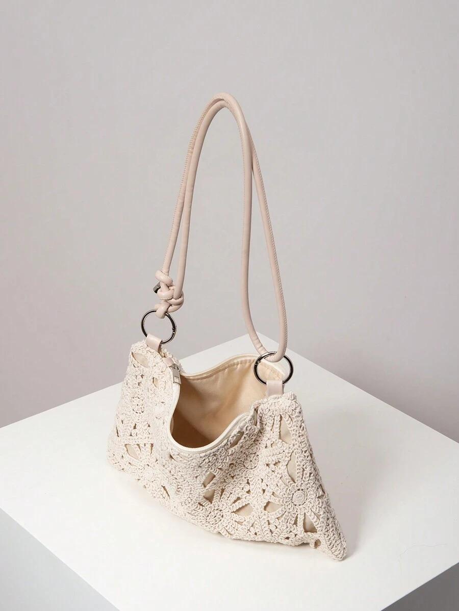 SHEIN BEŻOWA TOREBKA NA RAMIĘ S07__31X2X20CM