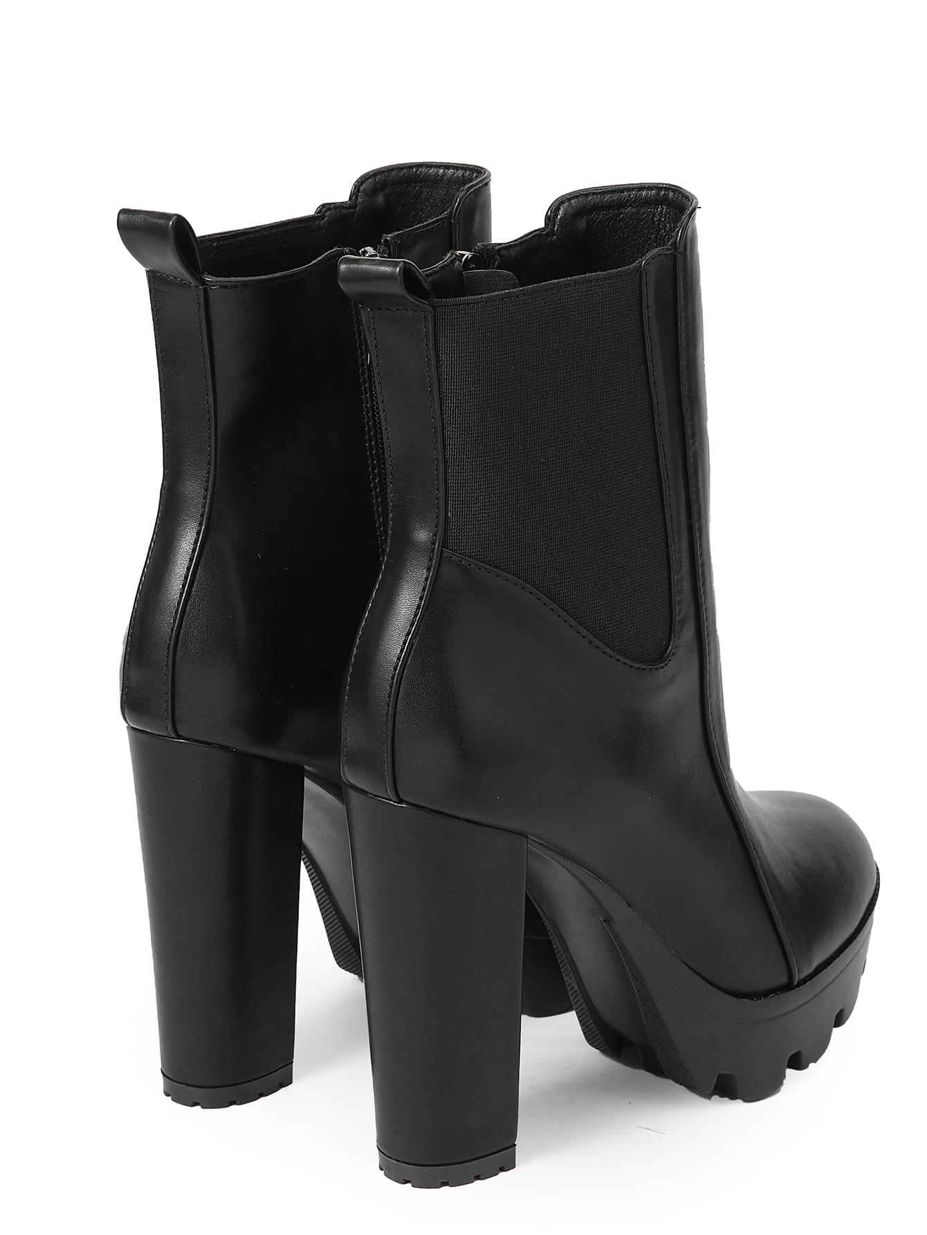 SHEIN CZARNE BOTKI IMITACJA SKÓRY W01__39