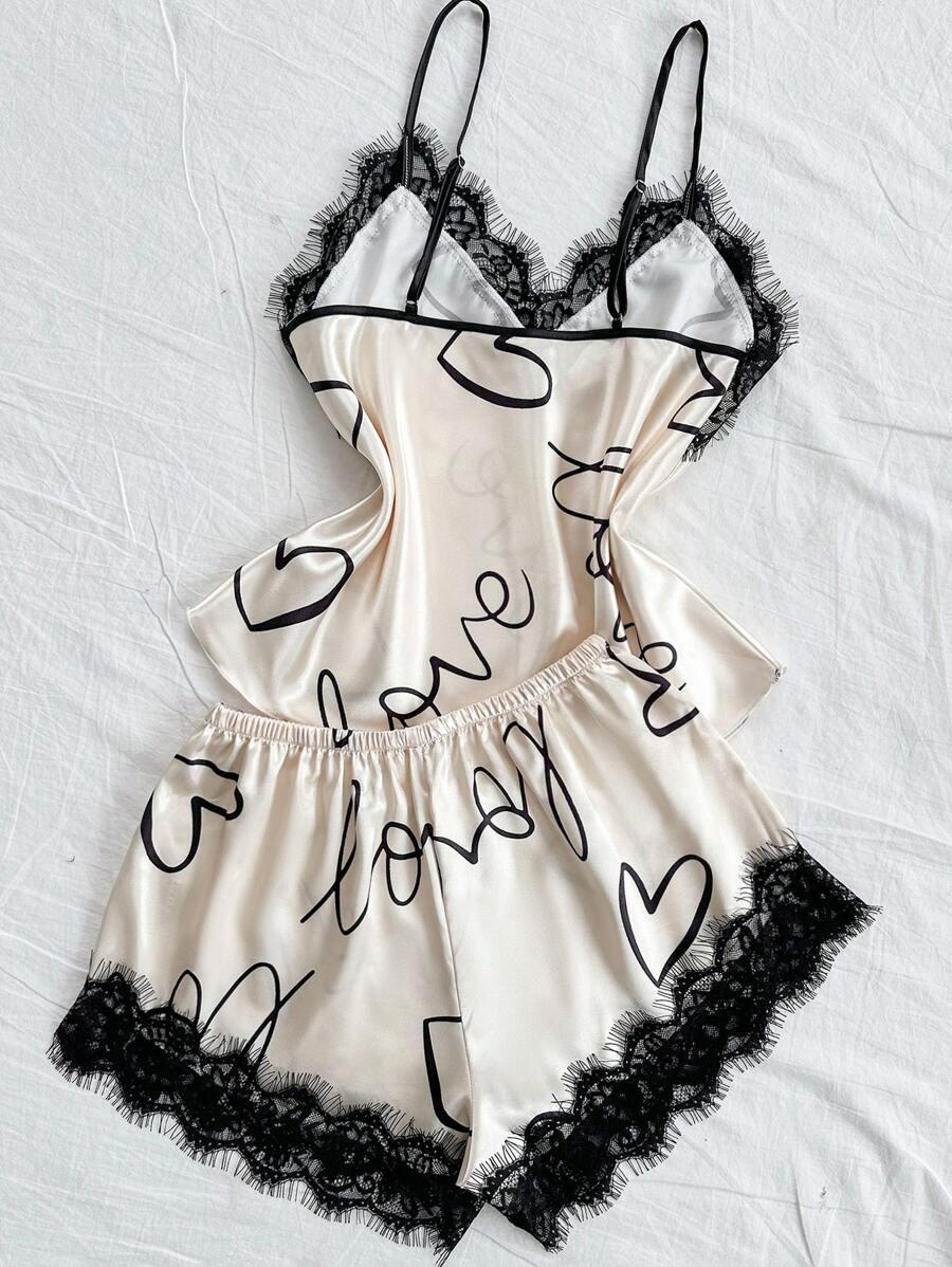 SHEIN GÓRA OD PIŻAMY NAPISY PK01__M