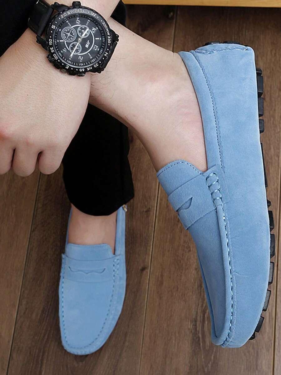 SHEIN NIEBIESKIE MOKASYNY IMITACJA ZAMSZU S06__38