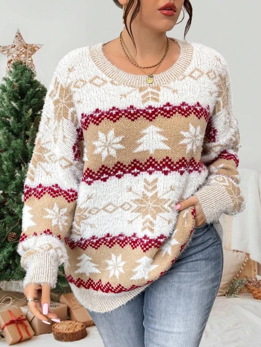SHEIN SWETER WZÓR ŚWIĄTECZNY BDD__48