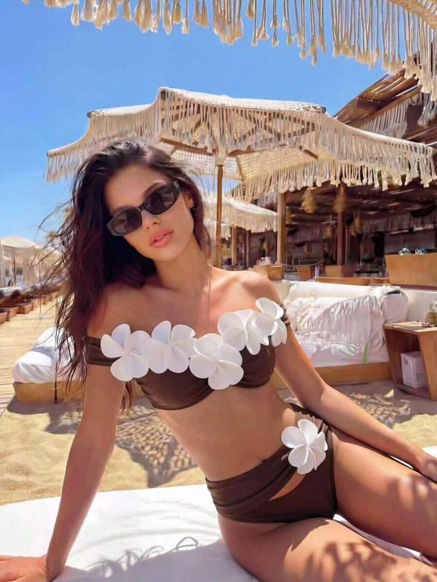 SHEIN DWUCZĘŚCIOWY STRÓJ KĄPIELOWY S09__L