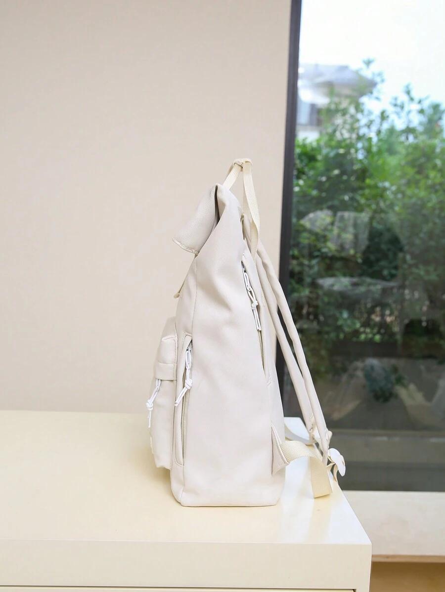 SHEIN BIAŁY PLECAK ZAMEK S07__43X12X31