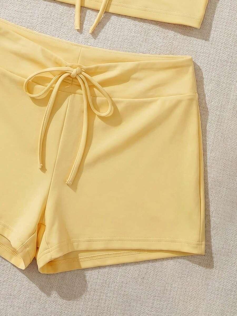 SHEIN DWUCZĘŚCIOWY STRÓJ KĄPIELOWY S09__L