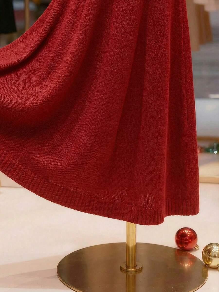 SHEIN CZERWONA MAXI SUKIENKA