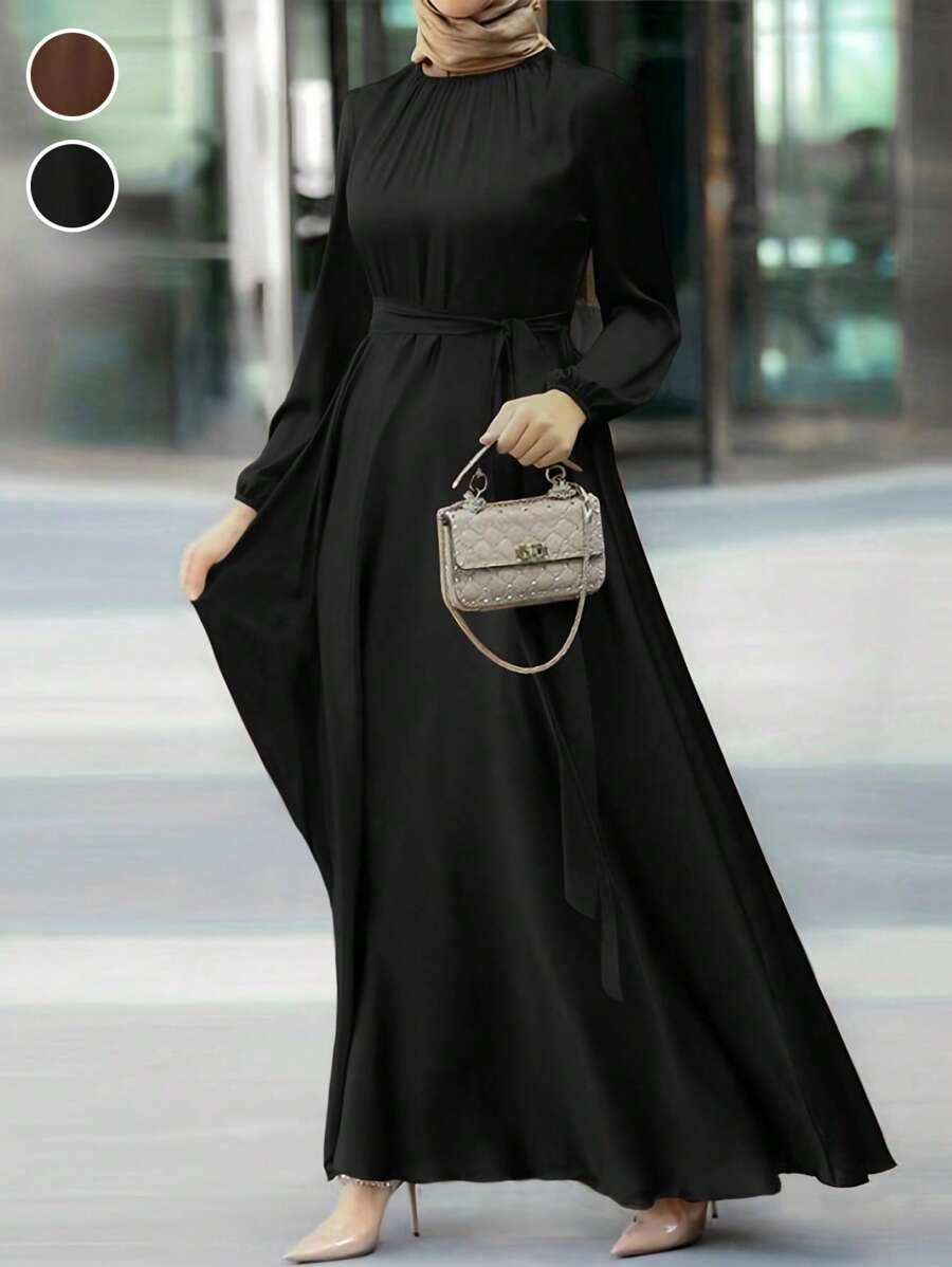 SHEIN CZARNA MAXI SUKIENKA S09__L
