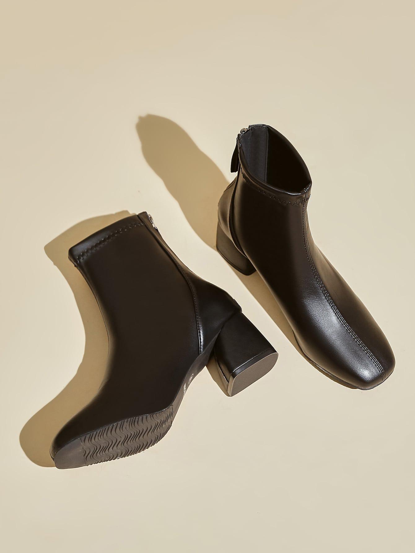 SHEIN CZARNE BOTKI IMITACJA SKÓRY W01__40